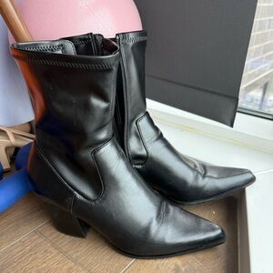 Steve Madden Black Heeled Boots